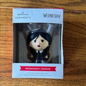 Hallmark Wednesday Addams Ornament with Black and White